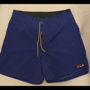 Purple Patagonia men’s swim shorts
